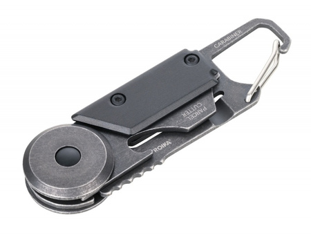 BRELOK TROIKA EGON Z KARABIŃCZYKIEM, 5 FUNKCJI, CZARNY/SZARY