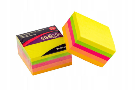 KARTECZKI SAMOPRZYLEPNE 75X75 400K.NEON STRIGO