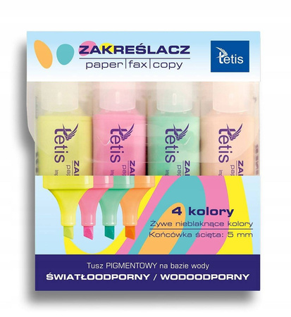 Zakreślacze pastelowe KW020-M4 Tetis