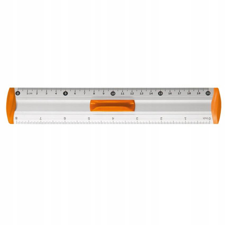 Linijka aluminiowa Tetis BL040 20 cm POMARAŃCZOWA