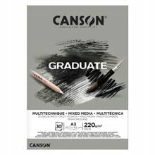 BLOK_MIX-MED. CANSON GRADUATE A3 220g 20A GREY FILA