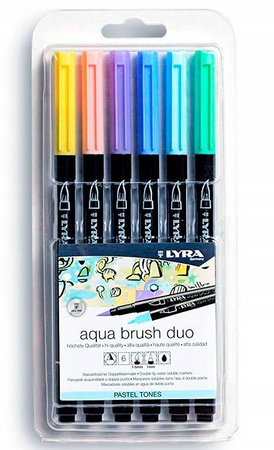 LYRA PISAKI AQUA BRUSH SET PASTEL 6 SZT