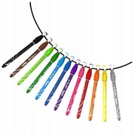 Flamastry Y-PLUS PARROT na gumce 12 sztuk