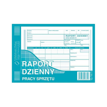 Raport dzienny pracy sprzętu A5 790-3 M&P