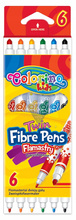 Flamastry dwustronne 6 kolorów Colorino