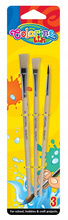 Pędzelki szkolne 3 sztuki blister Colorino Kids