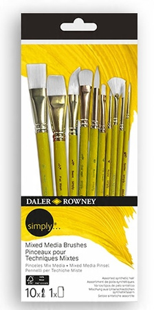 SIMPLY MIXED MEDIA SH 10  BRUSH SET fila