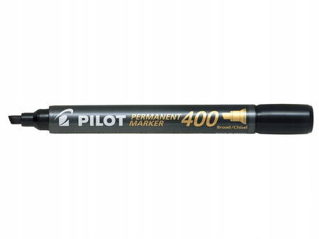 Czarny marker permanentny Pilot SCA 400 Ścięty