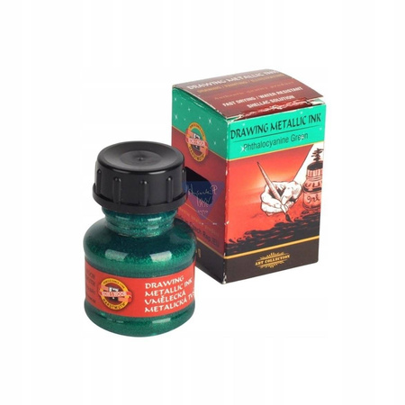 Tusz kreślarski metalik 20 g zieleń Koh I Noor