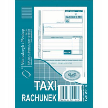 Rachunek TAXI Michalczyk i Prokop 241-5 A6 80 kart