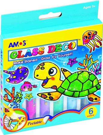 Farby witrażowe AMOS GD10P6 - 10,5 ml x 6 kolorów