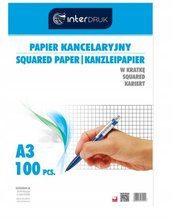 Papier kancelaryjny w kratę A3 100ark