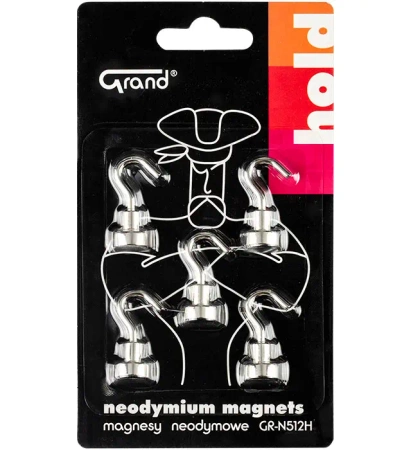 Magnesy neodymowe z haczykiem GR-N512H