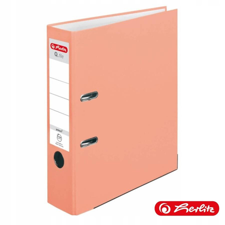Segregator Herlitz Q.file 8 cm Łososiowy