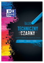 Blok techniczny Oxford A4 10 kartek czarny