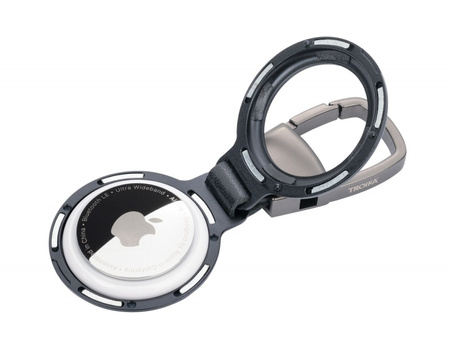 BRELOK TROIKA AIRTAG HOLDER, ETUI AIRTAG, SREBRNY
