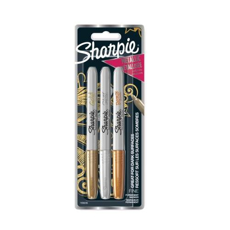 MARKER SHARPIE FINE 3KOL.METALLIC