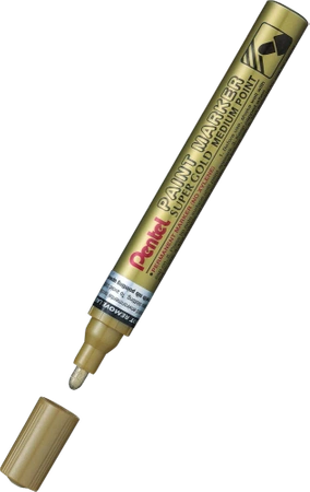Marker zdobniczy aluminiowa obudowa złoty Pentel