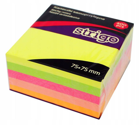 KARTECZKI SAMOPRZYLEPNE 75X75 400K.NEON STRIGO