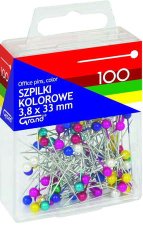 Szpilki kolorowe 3,8 mm X 33 mm Grand