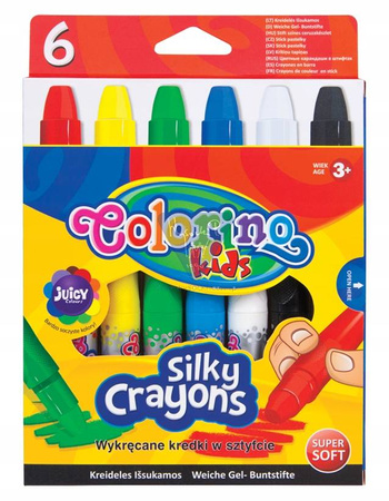 Kredki świecowe żelowe 6 kolorów Colorino Kids