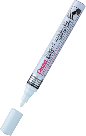 Marker zdobniczy aluminiowa obudowa biały Pentel