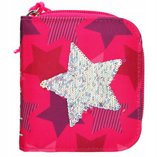 Różowa Portmonetka Top model z cekinami Star