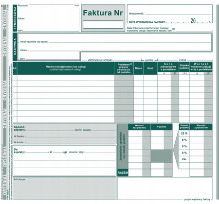 Faktura w cenach brutto M i P 122-2E 2/3 A4 80