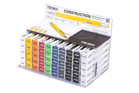 DISPLAY DŁUGOPIS WIELOZADANIOWY TROIKA CONSTRUCTION, 50szt