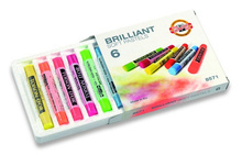 Pastele suche FLUO 6 szt TOISON D'OR Koh i Noor