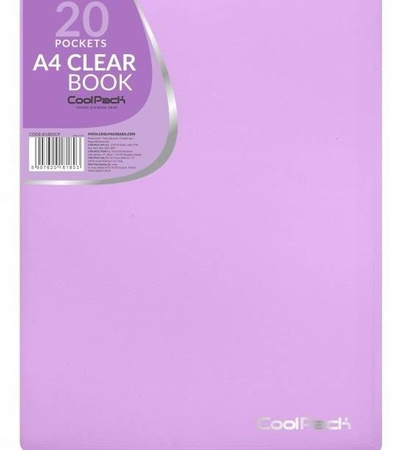 Teczka CoolPack Clear Book A4 20 koszulek Fiolet