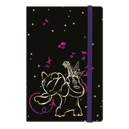 DISNEY GOLD NOTES A5 80K LINIA Z GUMKĄ WZÓR 2 STITCH