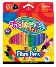 Flamastry Jumbo trójkątne 10 kolorów Colorin0