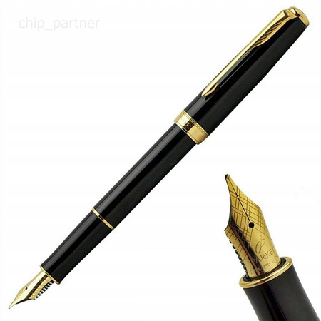 Pióro wieczne Sonnet Black Lacquer GT stalówka F