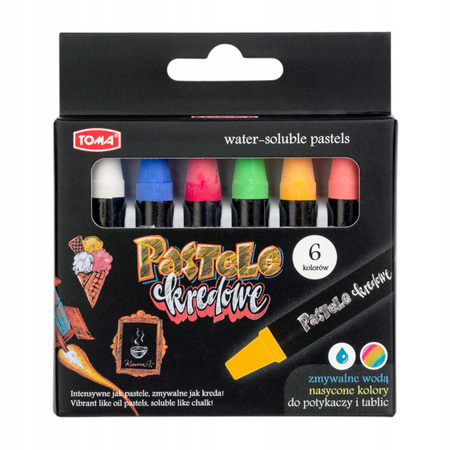 KREDKI PASTELE KREDOWE /KPL 6/ KOLORÓW