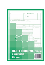 Karta Drogowa A5 samokopia z numeracją Emeko