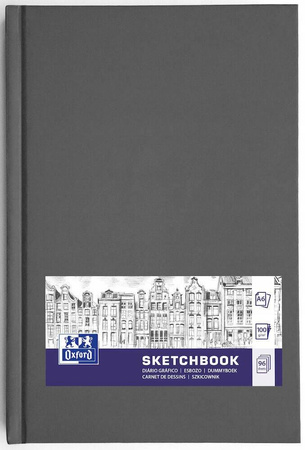 SZKICOWNIK OXFORD SKETCHBOOK SZYTY A6/96K SZARYW