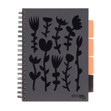 Kołozeszyt STRIGO PADS Project Book B5 kratka Floral czarny