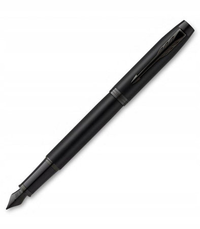 PARKER IM pióro wieczne Achromatic Black mat F
