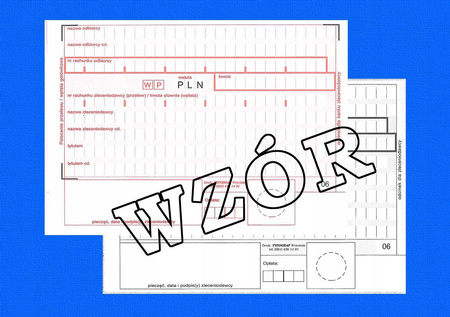 Polecenie przelewu 2 odcinkowe A6 Typograf