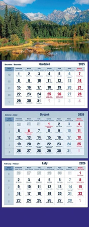 Kalendarz trójdzielny 2026^