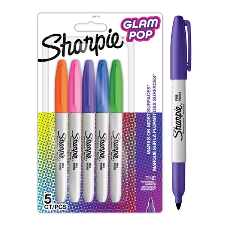 MARKER SHARPIE FINE 5KOL.PASTEL GLAM