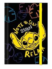 DISNEY BLACK TECZKA PRZESTRZ A4 Z GUMKĄ  WZÓR 2 STITCH COOLPACK