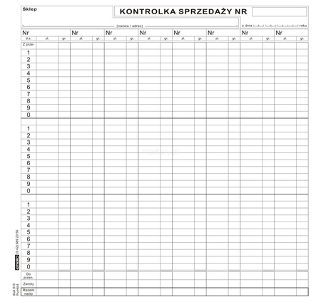 KONTROLKA SPRZEDAŻY EMEKO