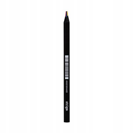 Kredka wielokolorowa STRIGO czarny kolor drewna