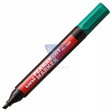 Uni marker permanentny NO-380 zielony ścięty