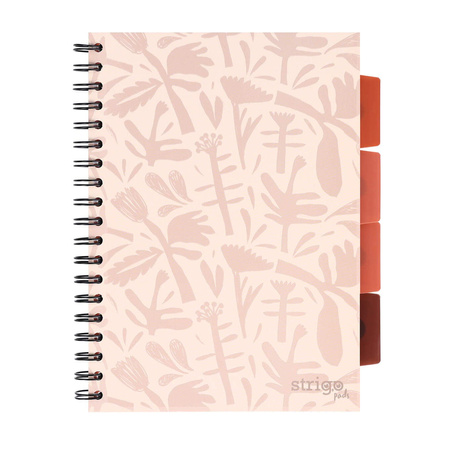 Kołozeszyt STRIGO PADS Project Book B5 kratka Floral beżowy