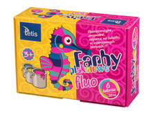Farby plakatowe Fluo Tetis KF002 w 6 kolorach