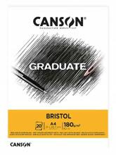 BLOK_RYS. CANSON GRADUATE BRISTOL A4 180g 20A FILA