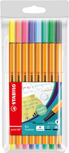 Cienkopis Stabilo Point 88 etui 8 szt pastelowe